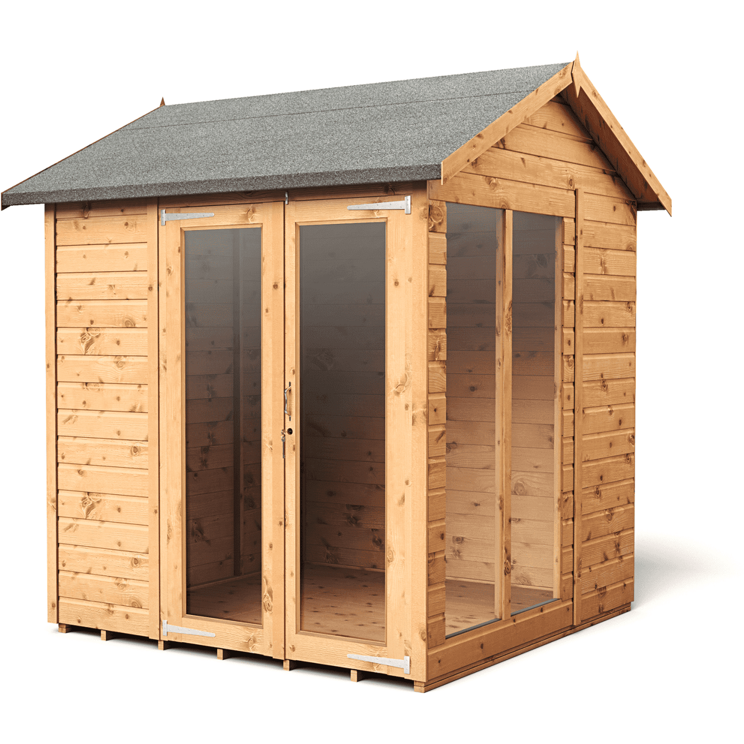 Empire 6x6 Apex Summerhouse with a Double Door - Brown