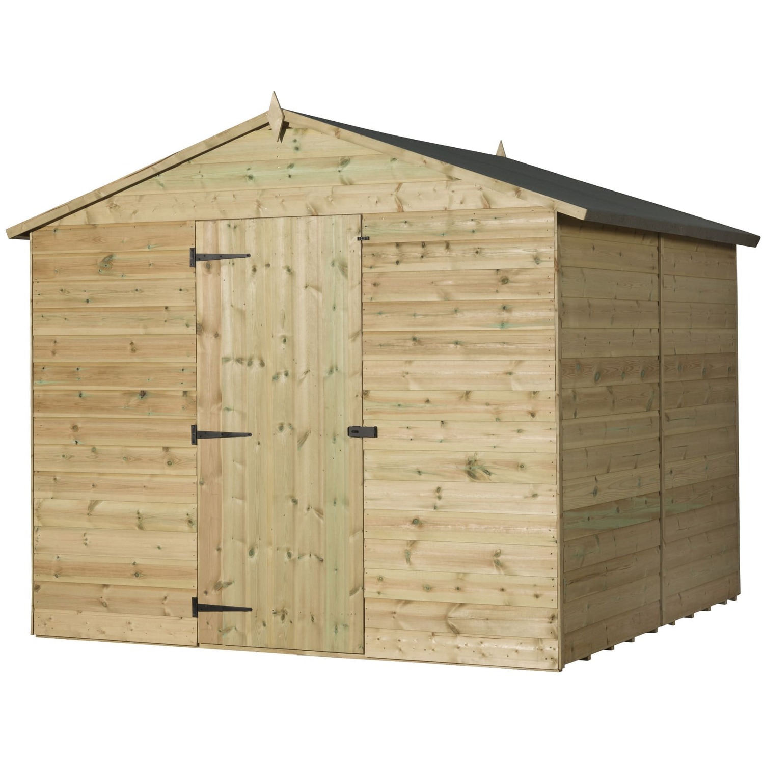 Empire 9000 8x8 Apex Shed with a Single Door - Green