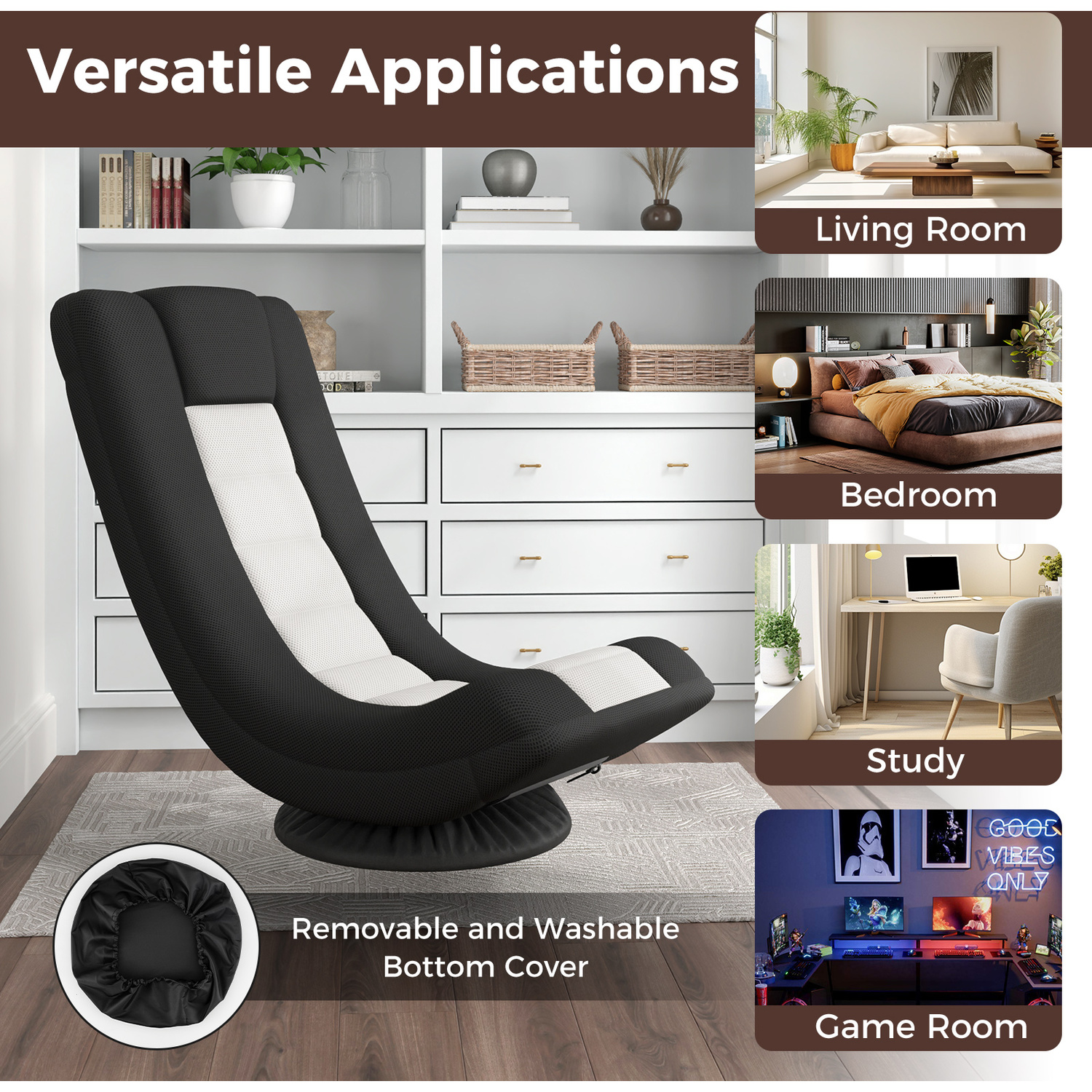 Rotating Click Chair 360° Rotating Lounge Chair Swivel Floor Chair