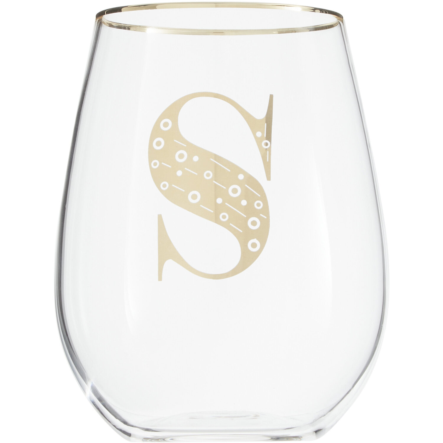 Claro Letter S Curved Tumbler - Transparent