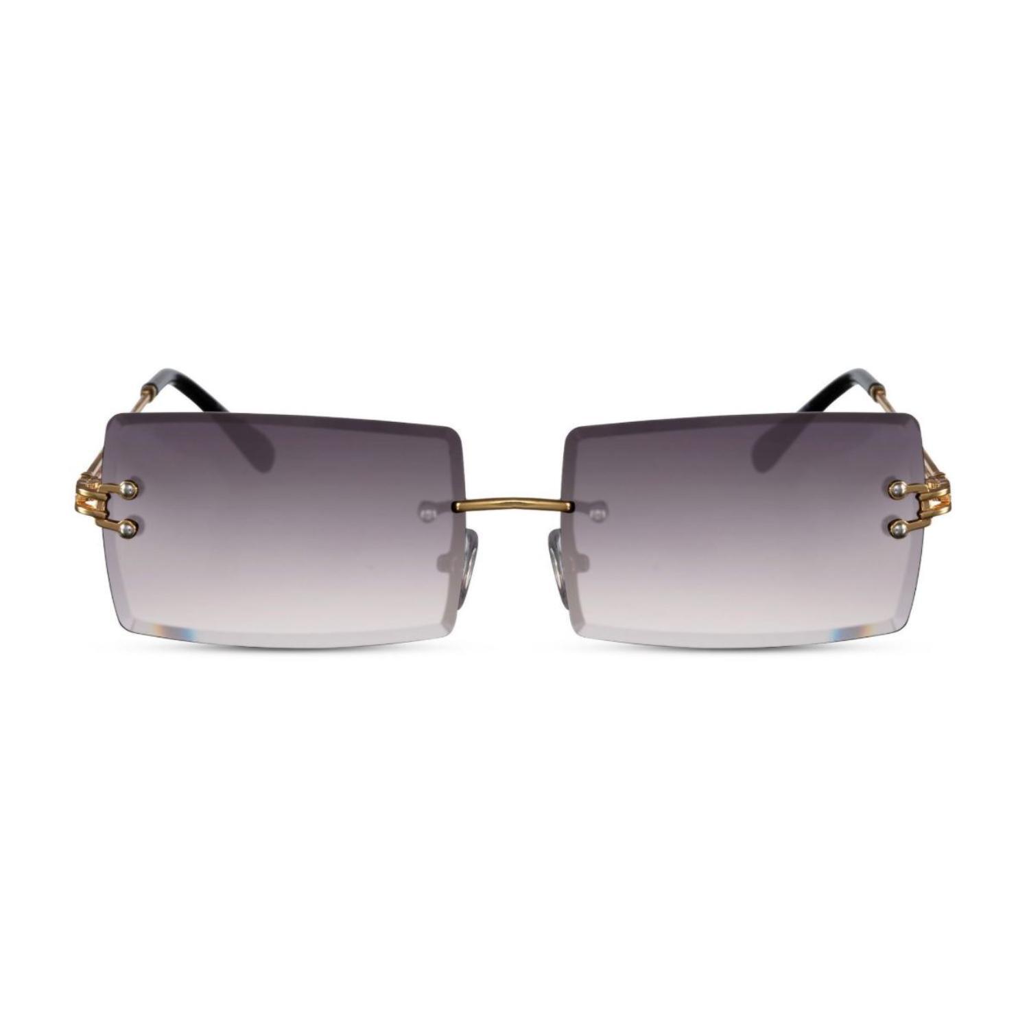 Sunglass Station Retro Rectangle Unisex Sunglasses - Gold