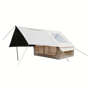 Quick Inflate Camping Tent with Awning and Hand Pump