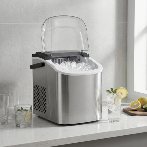 SONGMICS Silver Countertop Ice Cube Maker