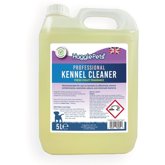 HugglePets Professional Daily Kennel Cleaner Disinfectant Deodoriser - Violet, 5L