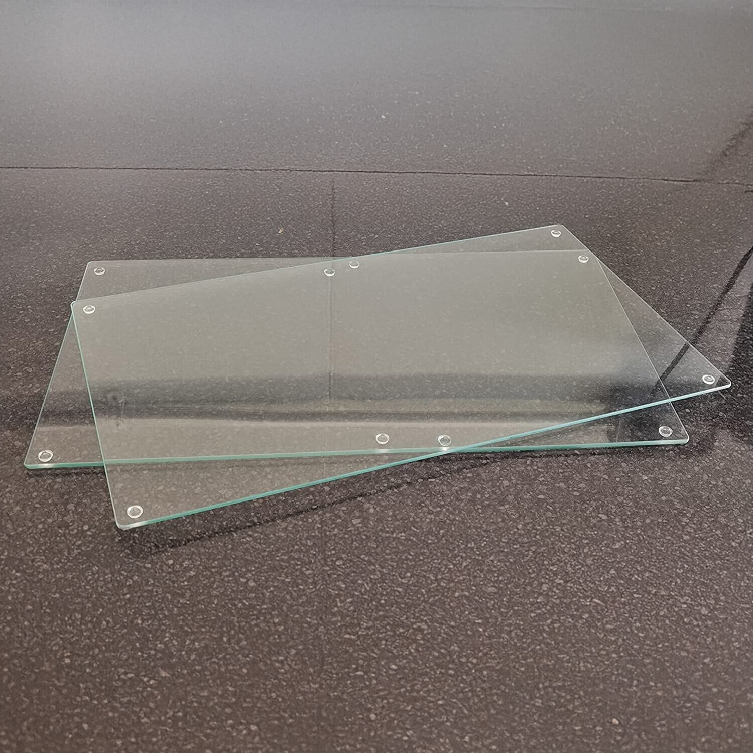 2 x Hob Cover Tempered Glass Worktop Saver with 8X Feets - Clear