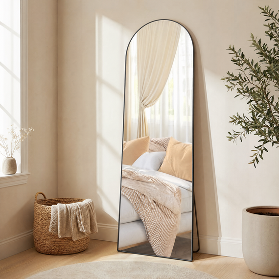Floor Standing Full Body Mirror with Aluminium Frame
