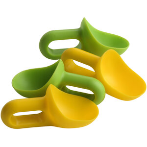 Hallie Set of 4 Mini Scoops Green and Yellow