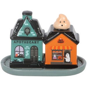 Spooky Street Salt and Pepper Shakers