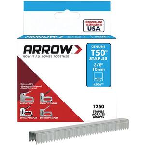 ARROW T50 Staples 10mm (3/8In) Box 1250