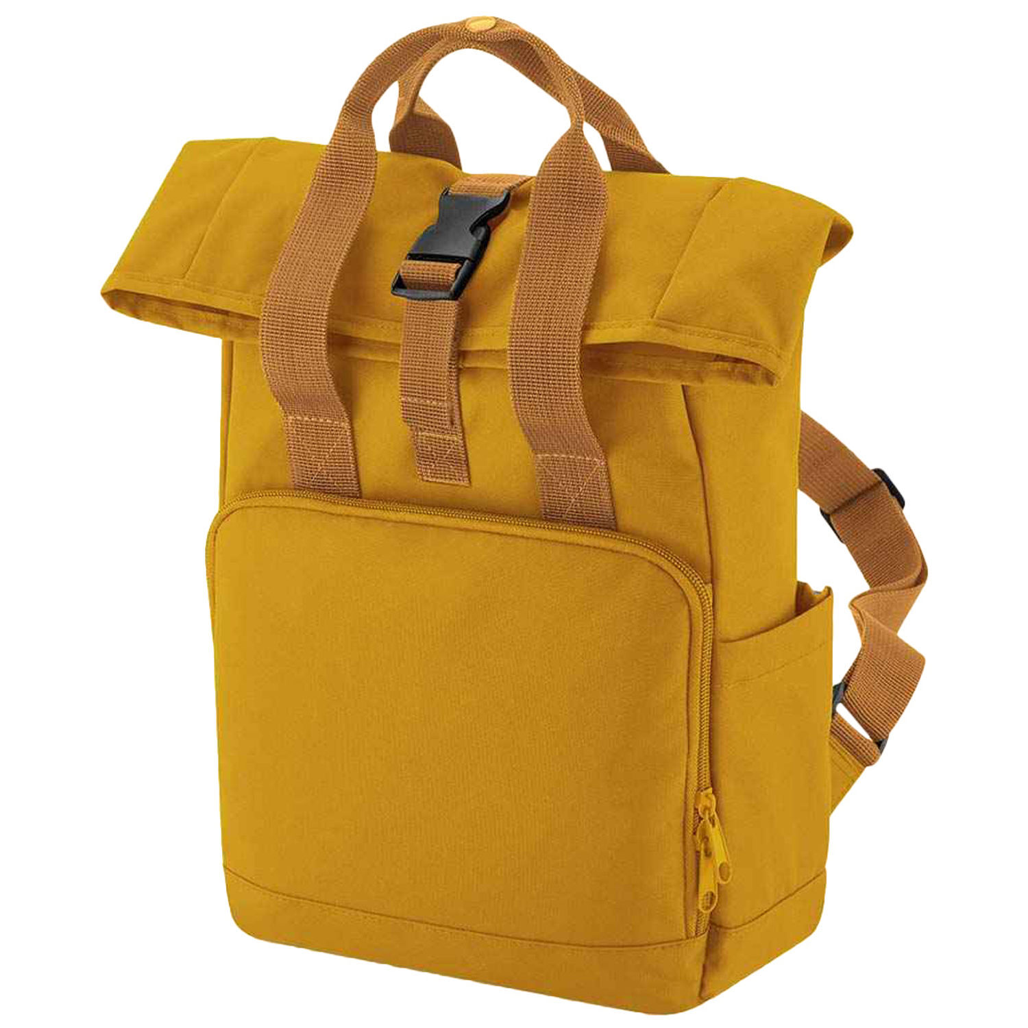 Bagbase Unisex Adult Mini Recycled Twin Handle Backpack - Mustard Yellow