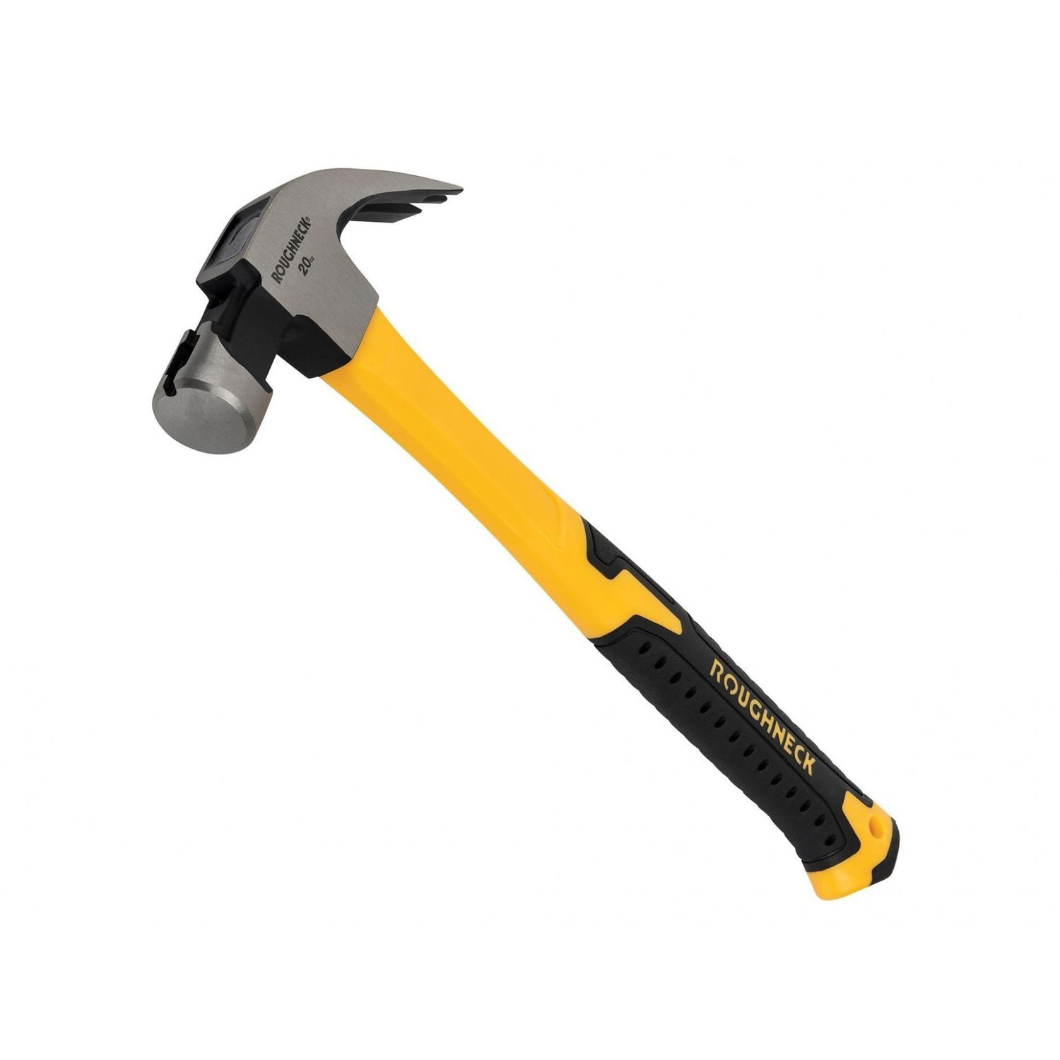 Roughneck Claw Hammer, Fibreglass Shaft - Multi Colour