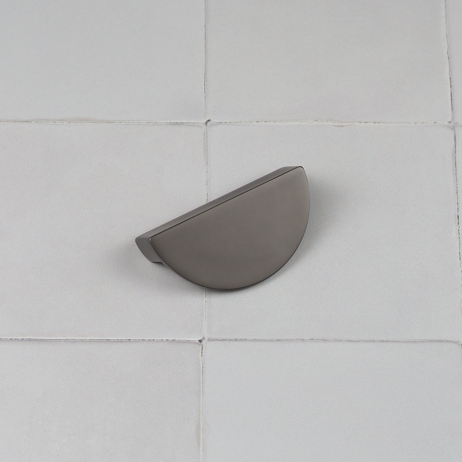 Handle & Home Anthracite Ribbed Detailing Half Moon Handle