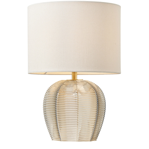 Henrietta Herringbone Glass Table Lamp