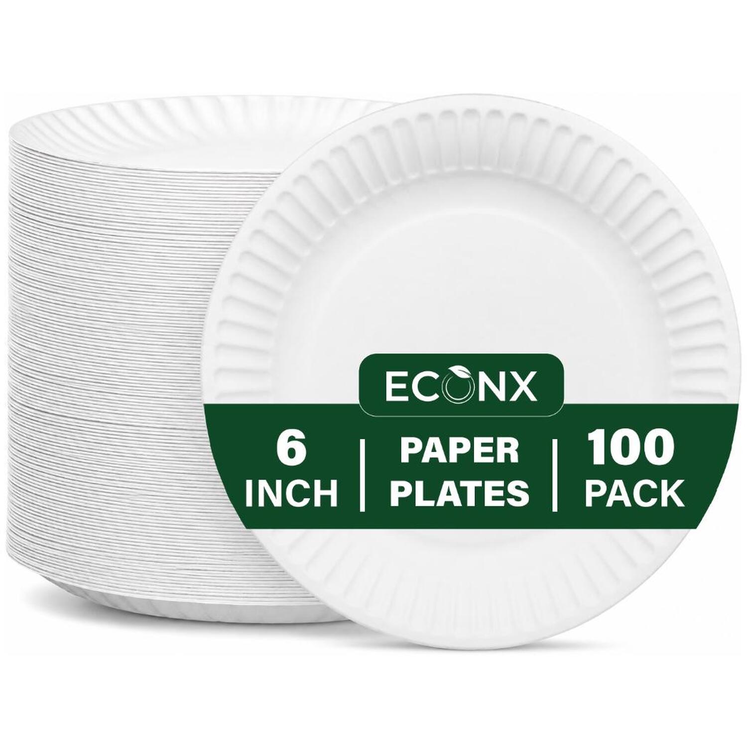 Image of 6"(15cm) Disposable Paper Plates Heavy Duty&hellip;