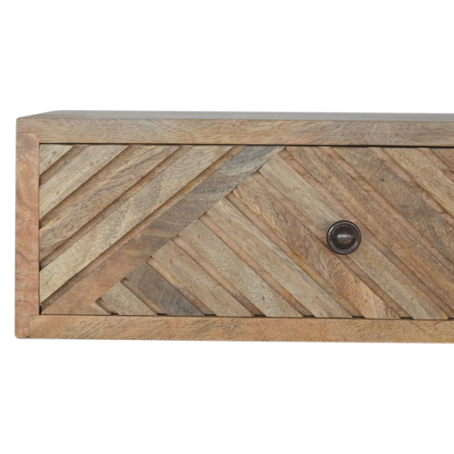 Locronan Floating Nordic Bedside Table with Drawer Solid Mango Wood ...