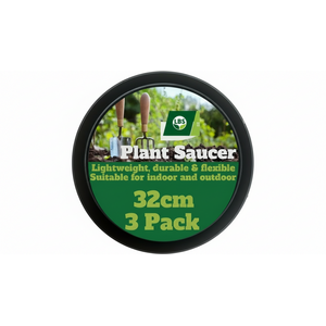 Bronte Heritage Round Plastic Plant Pot Saucer 32cm Pack of 3