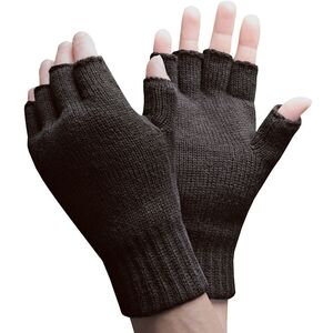 Mens Fingerless Gloves with Thermal Fleece Lining Material