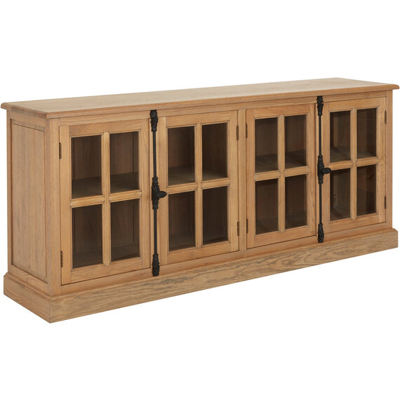 Lyon Oak Wood Sideboard with Washed Grey Finish