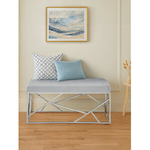 Allure Powder Blue Geometric Bench