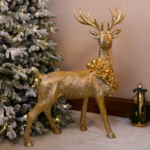 Antique Standing Stag Decoration