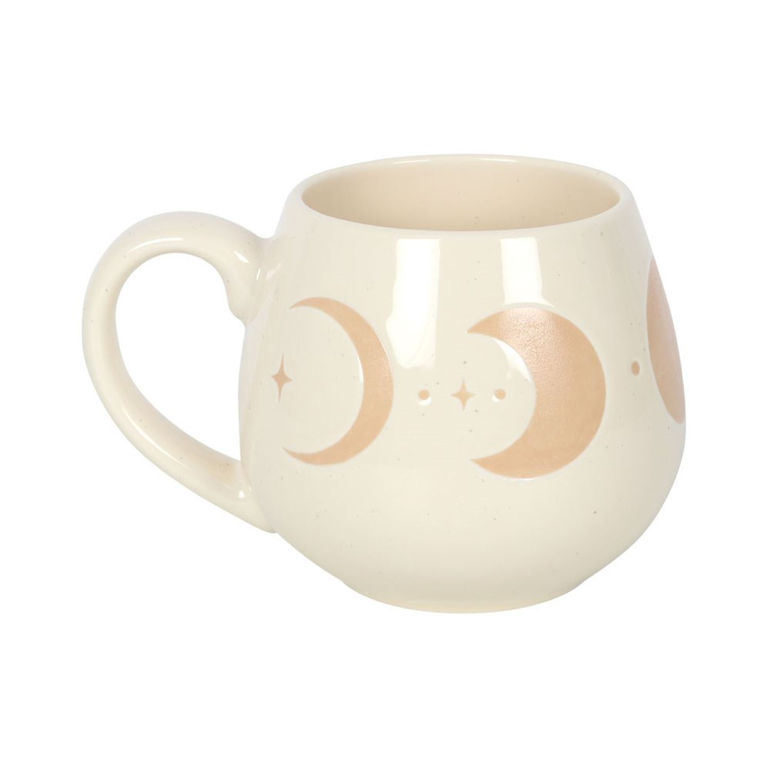 Something Different Moon Phase Rounded Mug - Beige/White