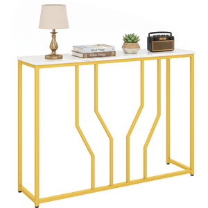 Modern White Marble Entryway Table