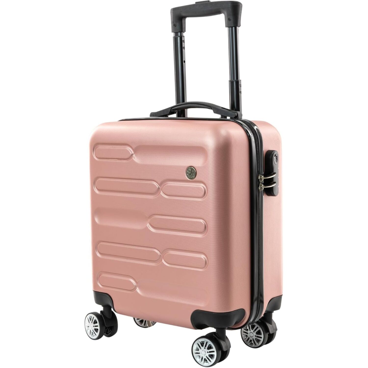 Sa Products 55Cm Abs Cabin Suitcase 4 Wheels - Rose Gold - Rose Gold