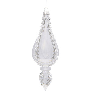 Clear Glass Jewelled Droplet