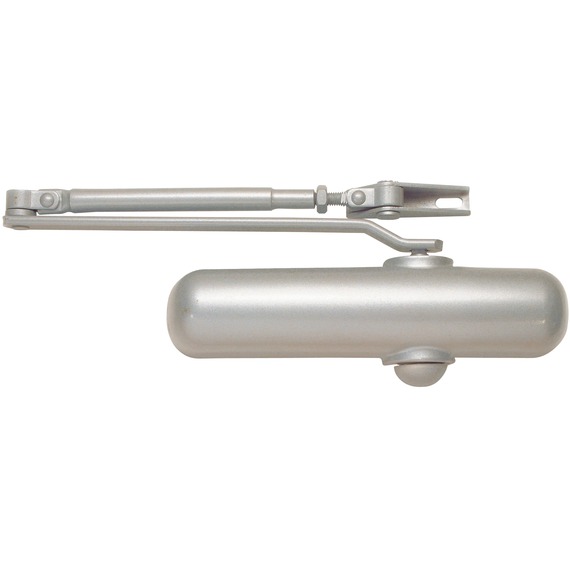 Yale P2002 Size 3 surface-mounted door closer, silver.