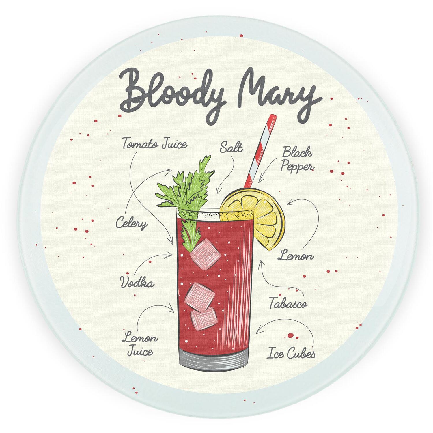 Image of Bloody Mary Cocktail Round Worktop Protector&hellip;