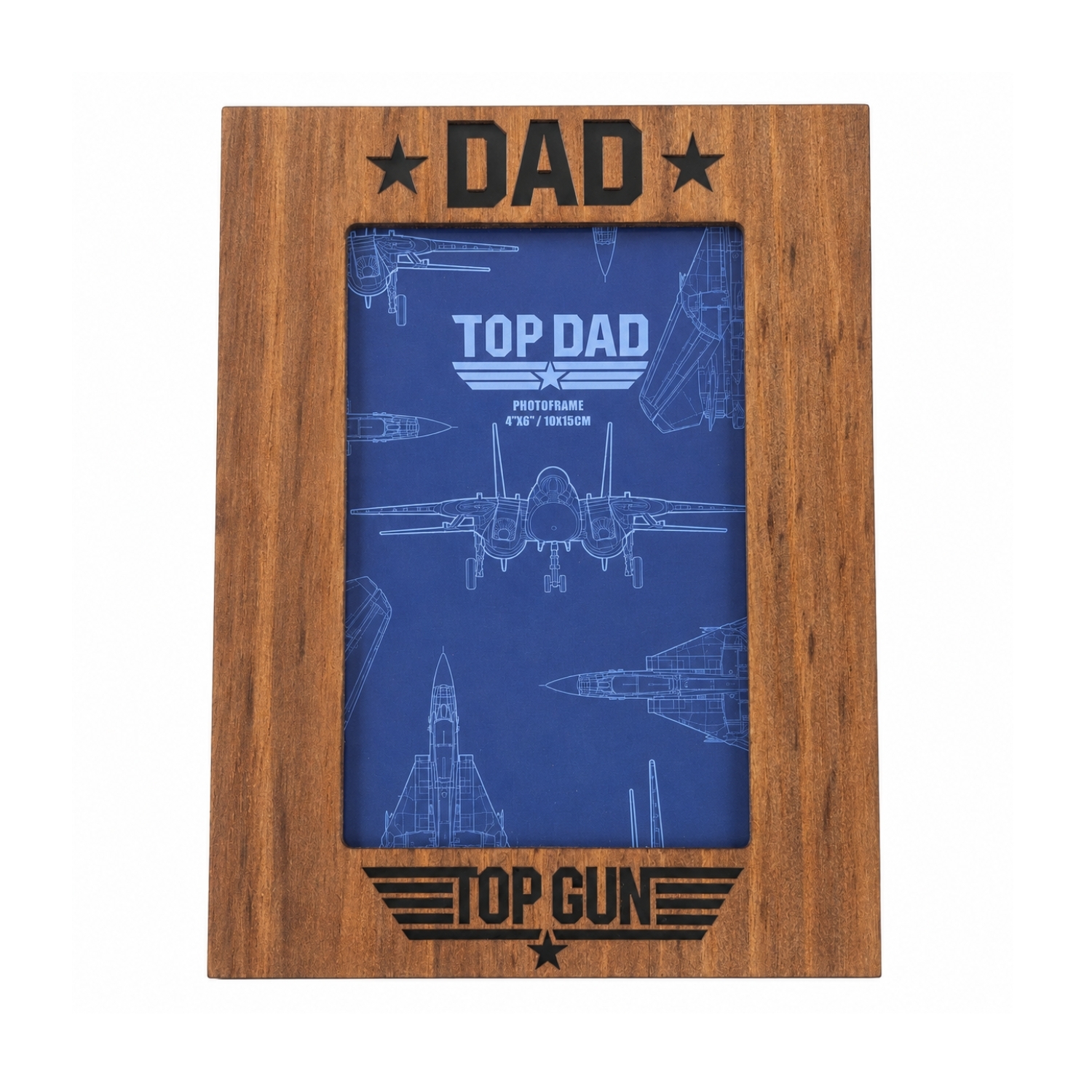 Widdop & Co Top Gun Top Dad Photo Frame - Brown