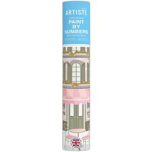 DOCRAFTS ARTISTE Large Paint by Numbers, Café Scene, Summer Craft, Gift