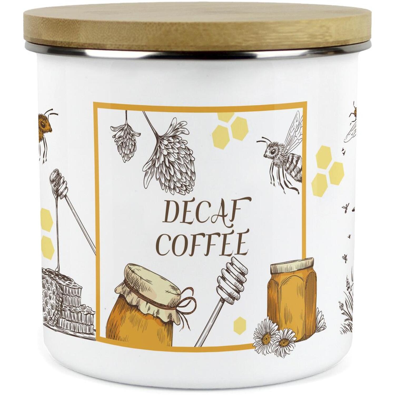 Purely Home Honey Bees Large Kitchen Storage Canister - White