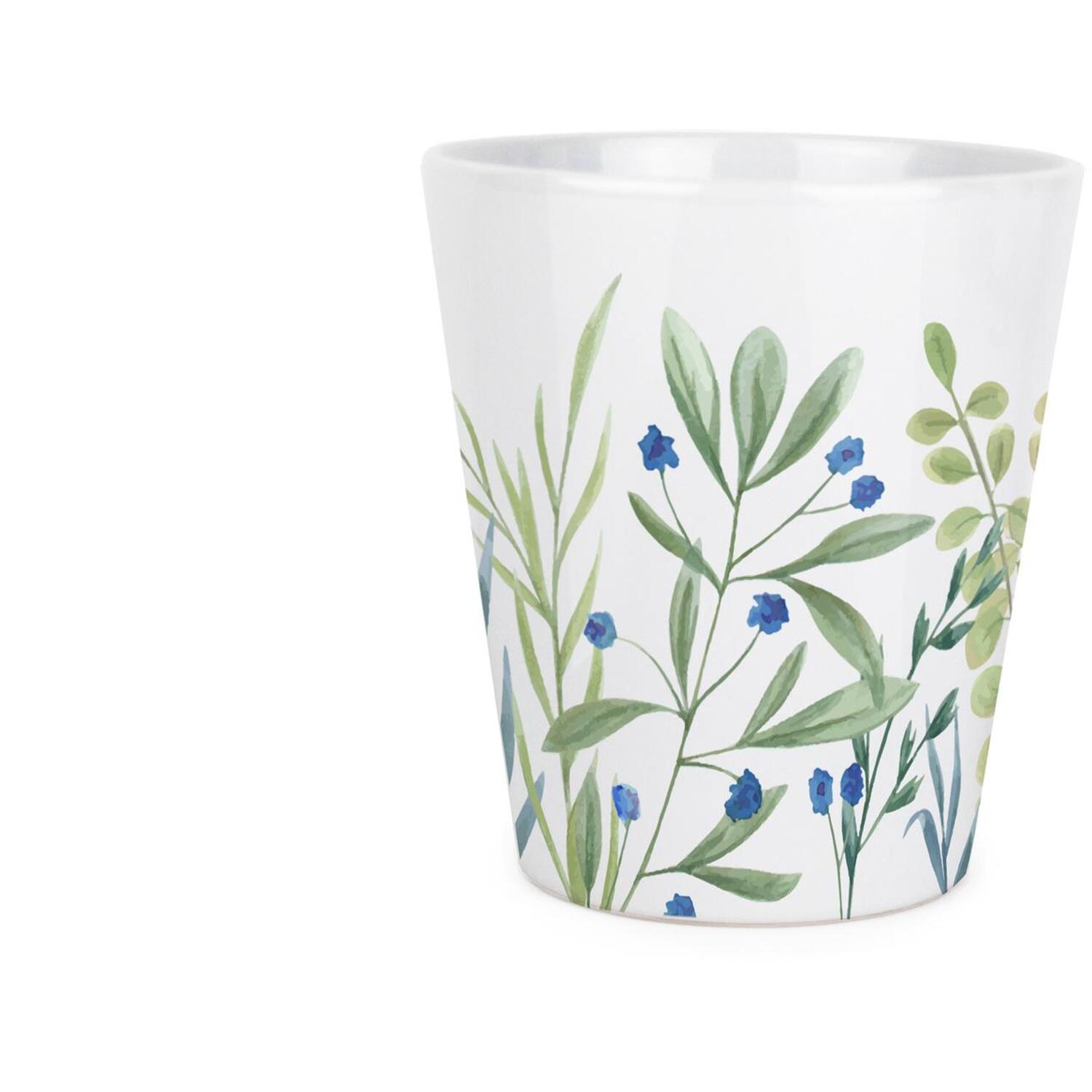 B&Q -  Watercolour Foliage Small Ceramic Plant Pot - Image 3