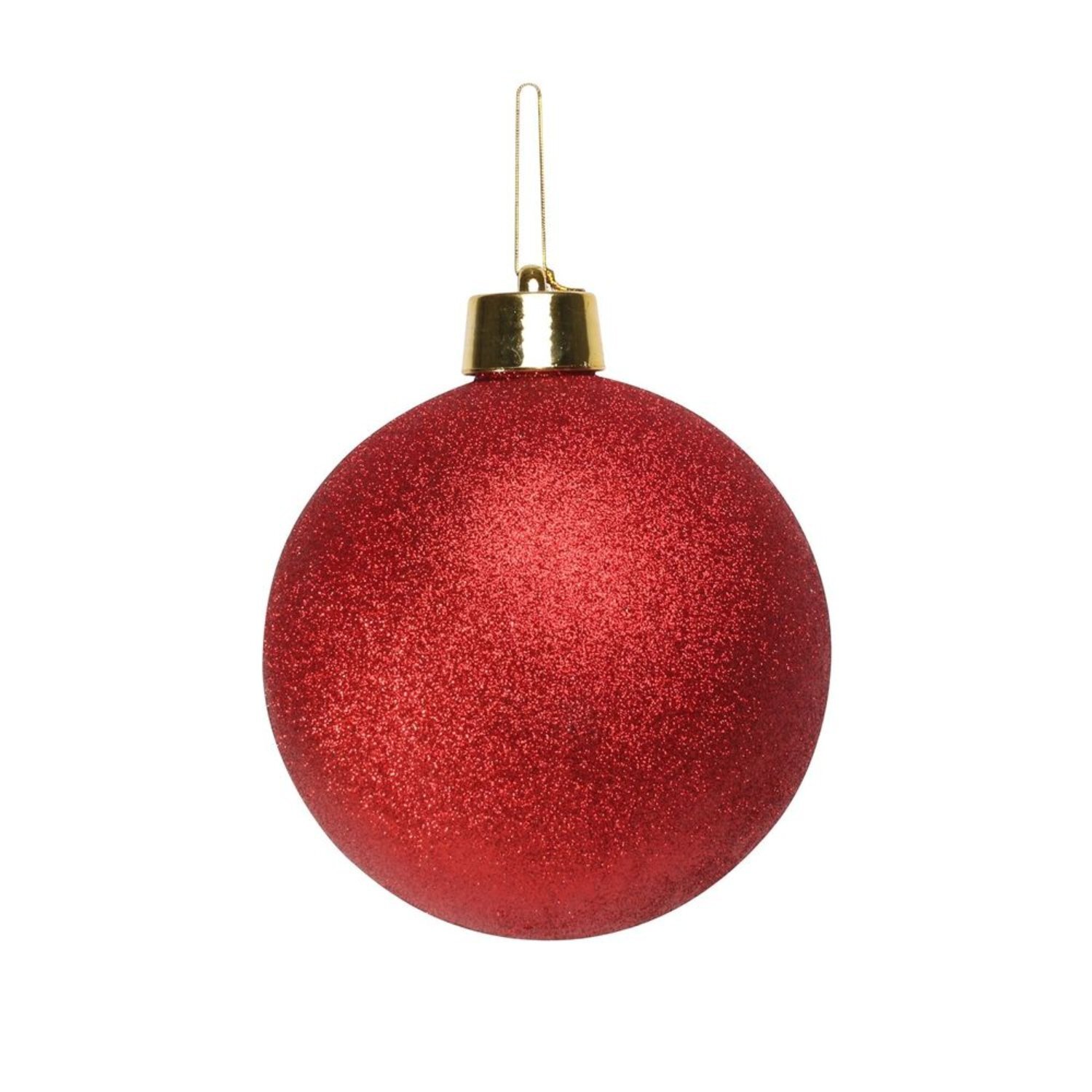 Kdmd Red Glitter Shatterproof Bauble - Red
