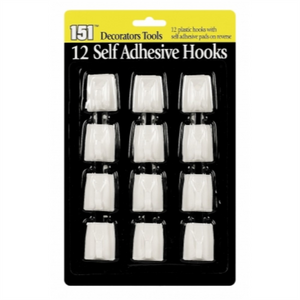 Pack of 12 Self Adhesive Hooks