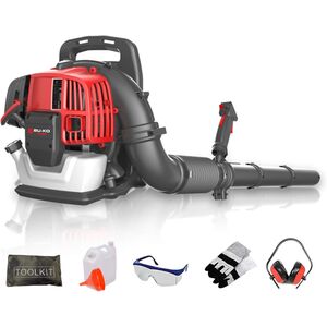 52cc Petrol Leaf Blower Powerful 2-Stroke Engine + Lightweight Backpack for Garden Use