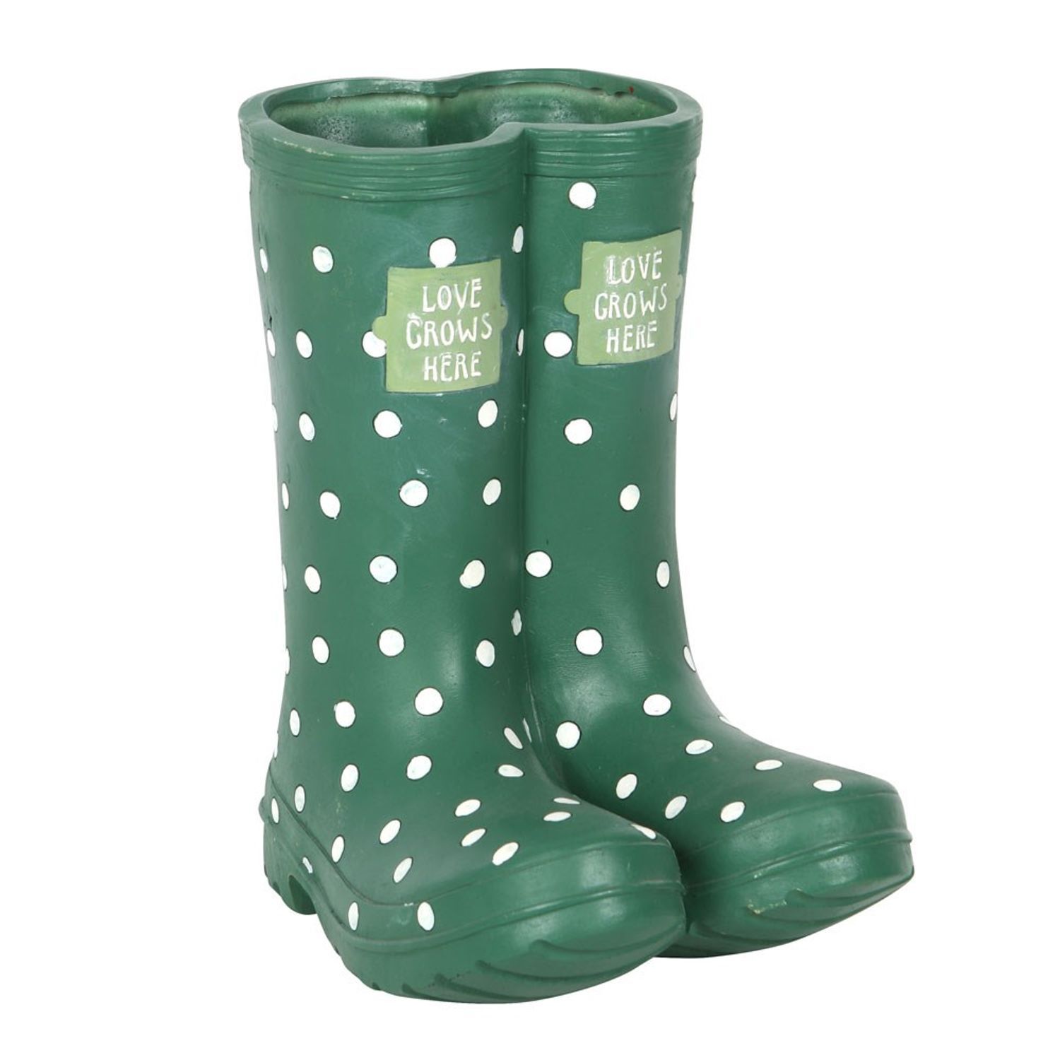 Something Different Wellington Boots Planter - Dark Green