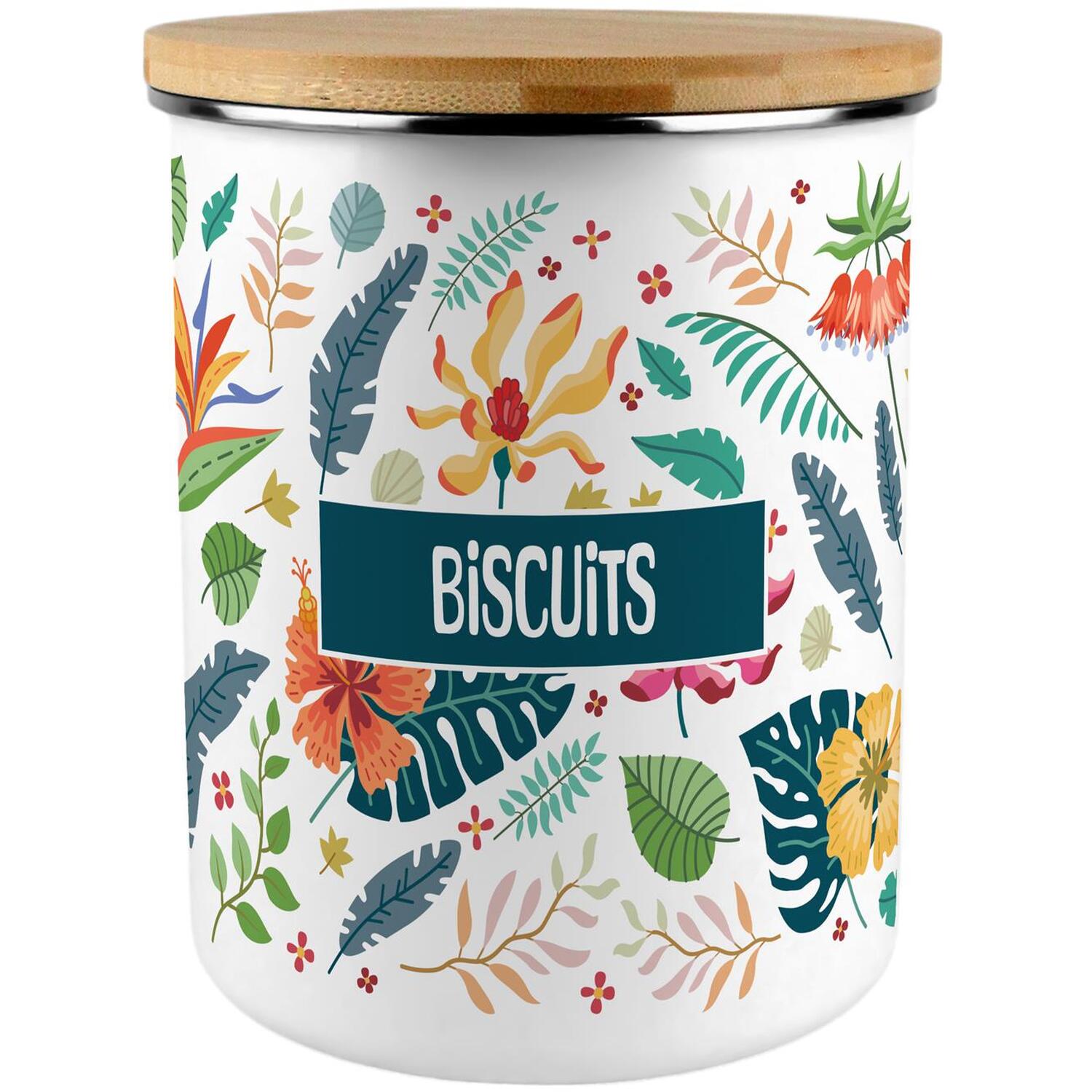 B&Q -  Tropical Flowers Extra Large Biscuit Tin - Image 3