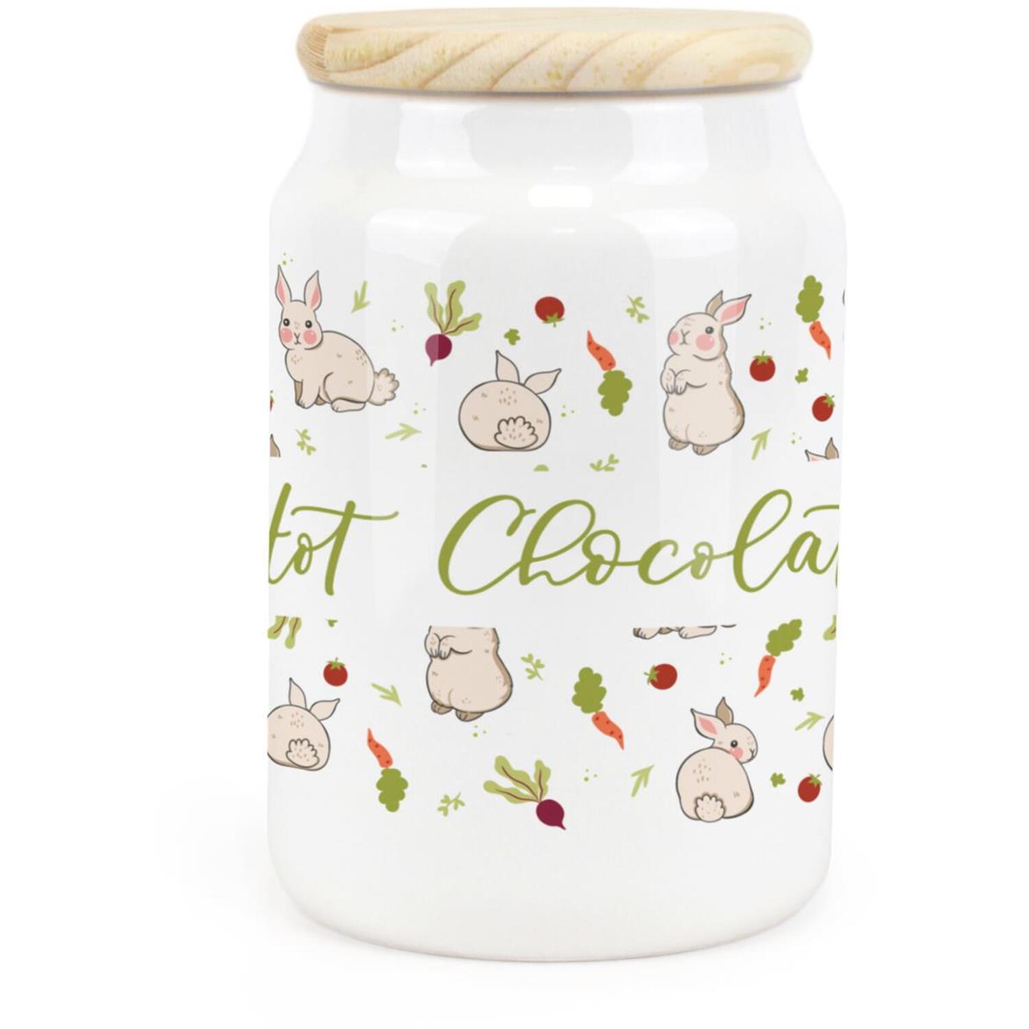 B&Q - Purely HomeVeg Patch RabbitsHot Chocolate CanisterKitchen Storage Jar - Image 2