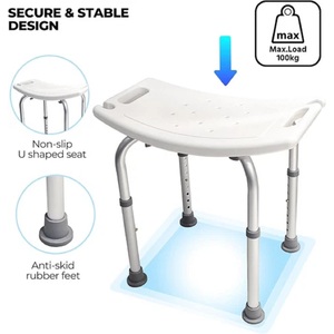 Adjustable Non Slip Shower Stool Seat