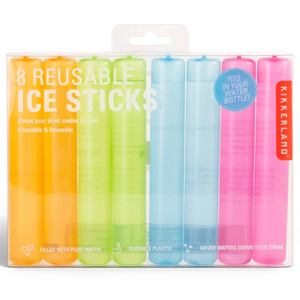 Kikkerland Set of 8 Reusable Ice Sticks