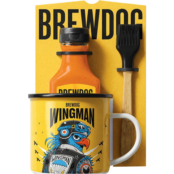 BrewDog 'Wingman' Mug Basting Brush and Sauce Gift Set