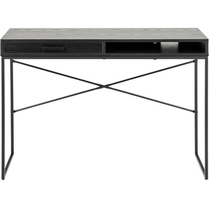 Seaford 1 Drawer Office Desk in Ash Black