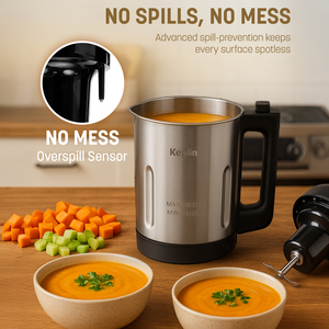Keplin 3-in-1 Soup Maker & Blender (1.2L) - 2 Year Warranty