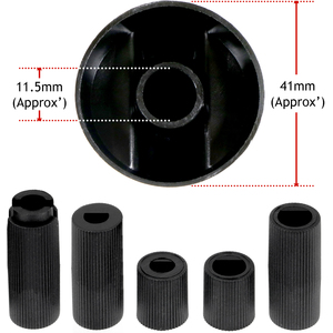 SPARES2GO Air Fryer Knob Black Switch Universal Dial Button Multi Cooker Mini Oven