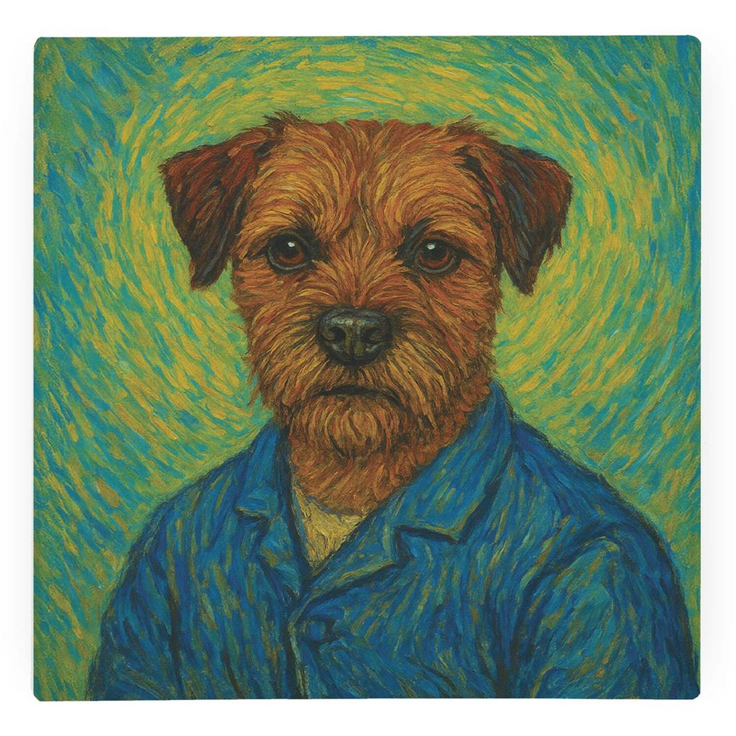 Image of Van Gogh Border Terrier Glass Hot&hellip;