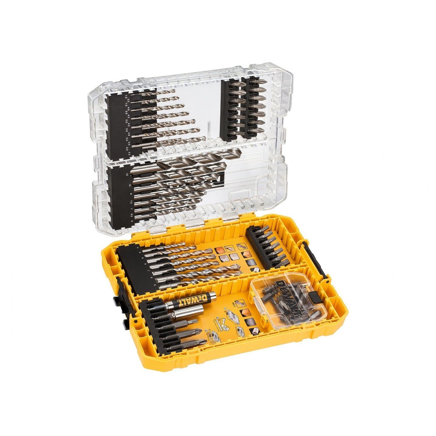 Dewalt Power Tools Dt70761 Mixed Drill & Bit Set, 72 Piece - Multi Colour
