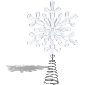Iridescent Snowflake Christmas Tree Topper