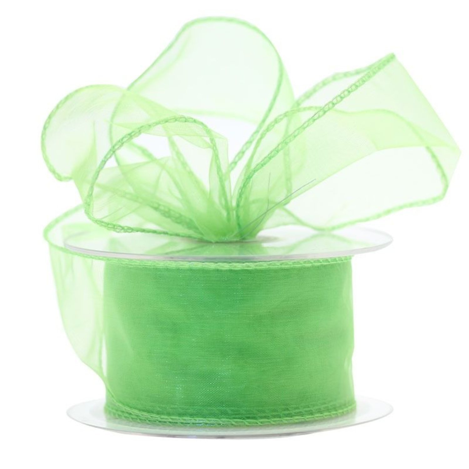 Kdmd Lime Wired Chiffon Ribbon 2 Pack - Red